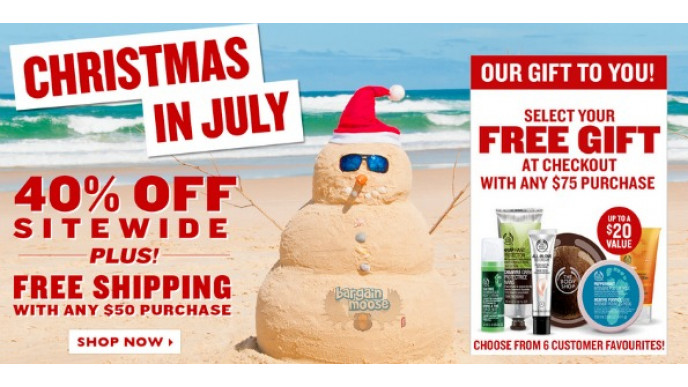 The Body Shop Canada: Christmas In July 40% Off, Free Shipping & Free Gift