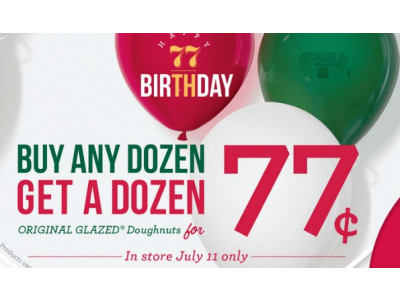 Krispy Kreme Canada: Buy One Dozen Get the Second Dozen Only $0.77 on July 11