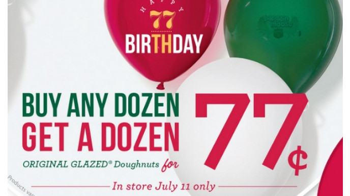 Krispy Kreme Canada: Buy One Dozen Get the Second Dozen Only $0.77 on July 11