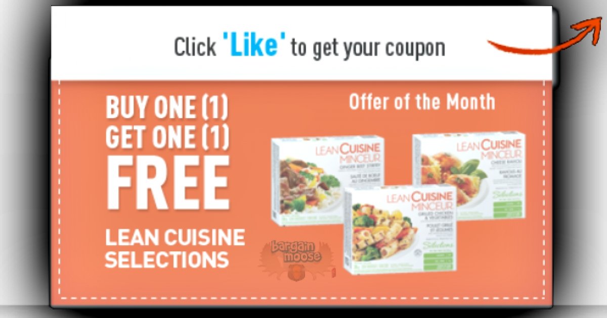 Lean Cuisine Canada Coupon Printable B1G1 Free