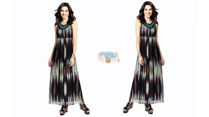 Cleo Canada: 55% Off Chiffon Watercolour Maxi Dress