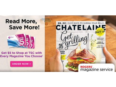Rogers Magazine: Free $5 Shopping Channel GC With Each Subscription