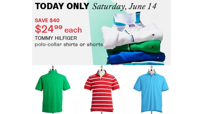 One Day Only @ The Bay Canada: Tommy Hilfiger Polo Shirts or Shorts For $24.99! (Expired)