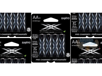 4 Pack Panasonic Eneloop XX Rechargeable Batteries only $14.99 & Free Shipping @ Dell.ca