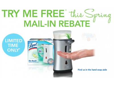 Free Lysol Canada No-Touch Hand Soap With Mail-in Rebate