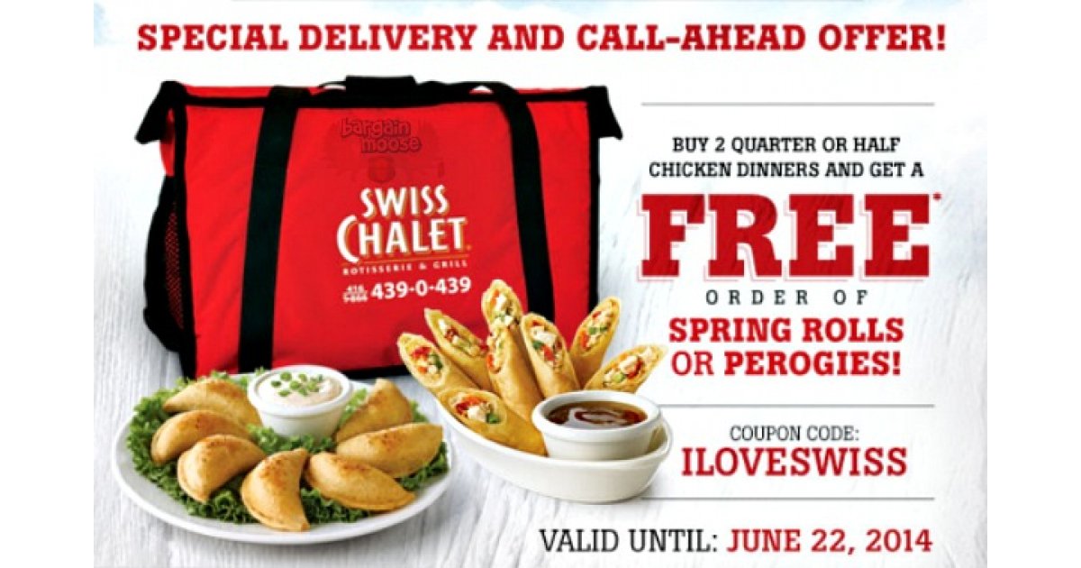 Coupon codes swiss chalet