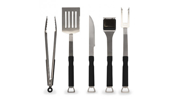 Flamen 5-Piece Stainless Steel BBQ Set $20 @ Amazon