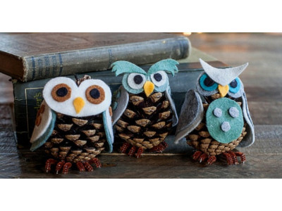 DIY: Pine Cone Owls