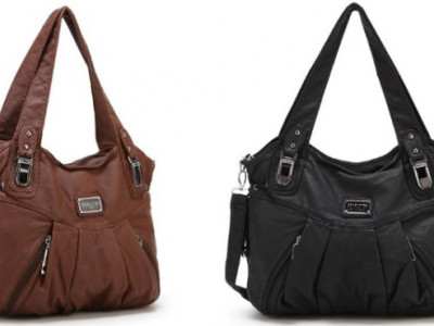 Zipper Washed Shoulder Bag $40 Shipped