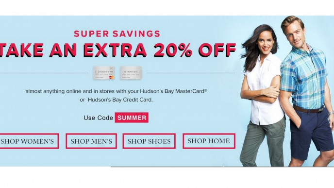 20% Off With HBC Credit Card or HBC Mastercard @ Hudson's Bay