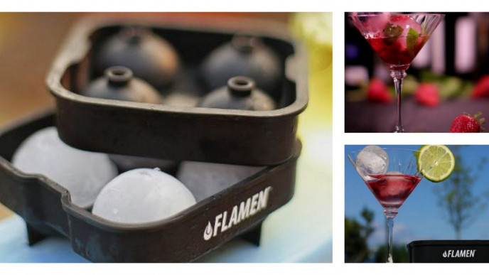 $10 After 67% Off! Flamen Fast-Release Ice Ball Mold Tray - Minimizes Diluted Drinks! @Amazon.ca