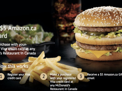 $5 Amazon Gift Card @ McDonald's