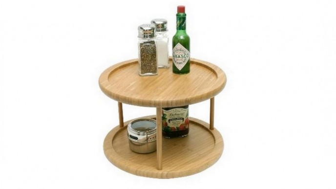 Organize Kitchen Drawers! 2-Tier Turntable $20 @ Amazon.ca