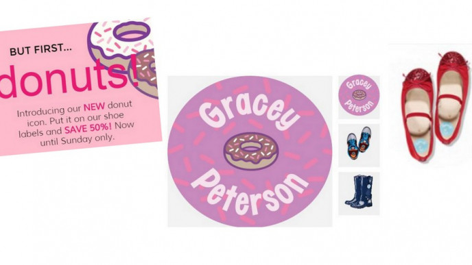 It's National Donut Day! Get Your Donut Shoe Stickers for $10.50 (After 50% Off) + Free Shipping @ Mabel's Labels!