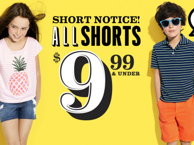 Shorts & Tees From $5 @ Children's Place