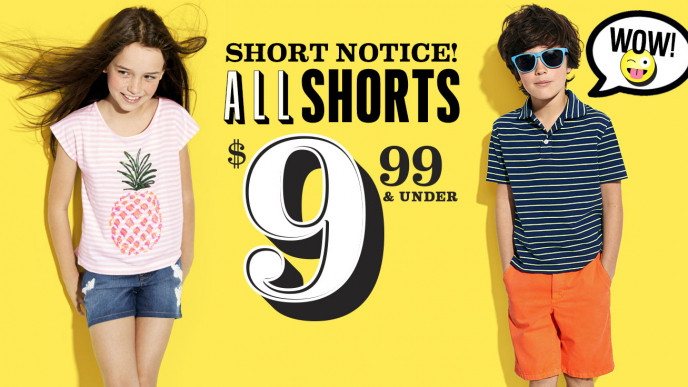 Shorts & Tee-Shirts From $5 Shipped @ The Children's Place Canada