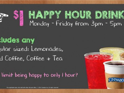 $1 Drinks @ Cinnabon