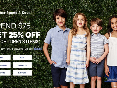 Extra 25% Off Kids' Clothes @ Joe Fresh