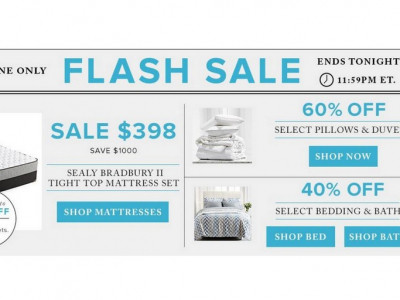 FLASH SALE Bedding/Bath/Mattresses @ The Bay