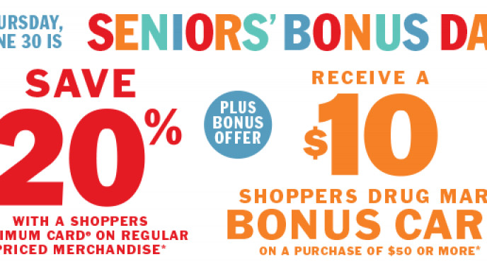 Free $10 Gift Card With $50 Purchase & Seniors Get 20% Off @ Shoppers Drug Mart Canada