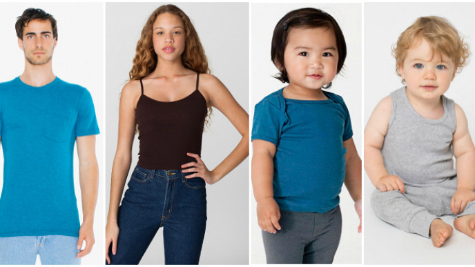 Clothing for the Whole Family from $3.60 with Extra 40% off Sale @ American Apparel