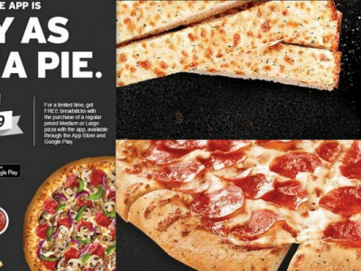 Free Breadsticks W/Pizza @ PIzza Hut