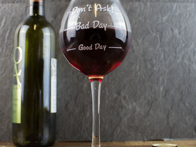 How Was Your Day Wine Glass for $13