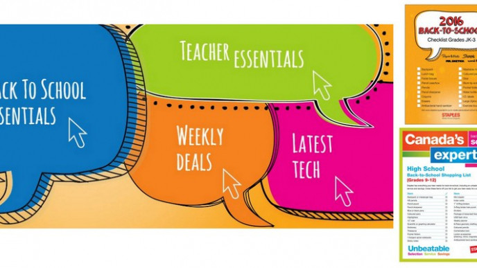Back To School Essentials Lists @ Staples
