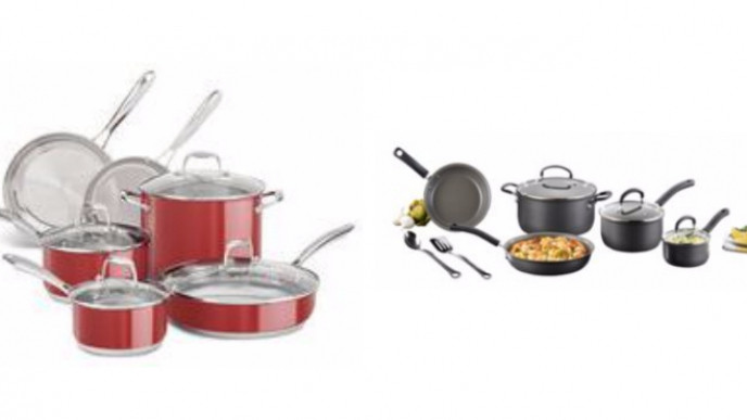 T-Fal and KitchenAid 10-Piece Cookware Sets from $110 with Code @ Sears