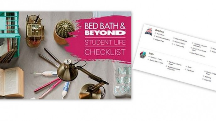 Campus Checklist! Print This Out @ Bed Bath & Beyond