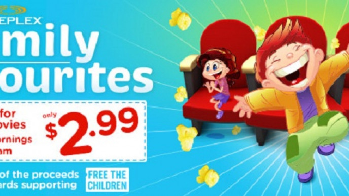 $3 Family Favourites @ Cineplex Canada
