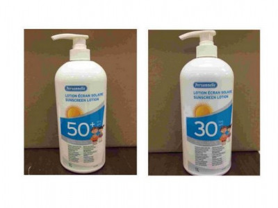 RECALL - Jean Coutu Personnelle Sunscreen