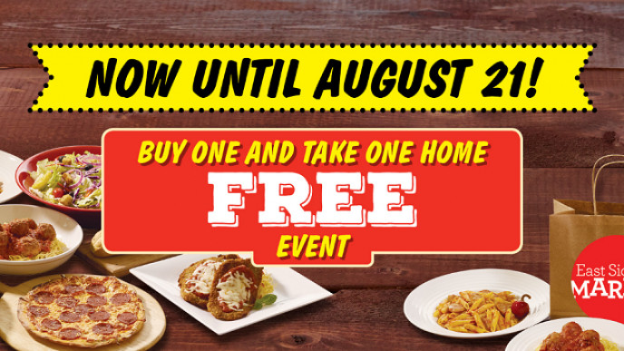 Buy One Entree, Take the Second Home Free @ East Side Mario's