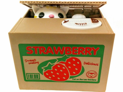 Stealing Coin Kitty Bank $17