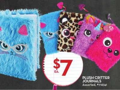 Plush Critter Journals $7 @ Giant Tiger