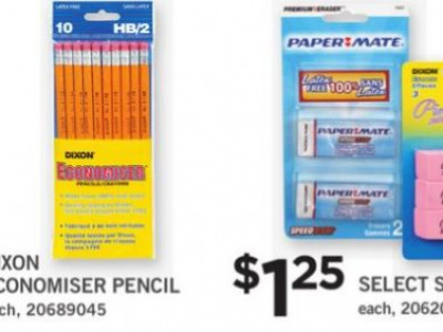 10 Dixon Pencils & 3 Pink Peal Erasers $1.50 @ Real Canadian Superstore