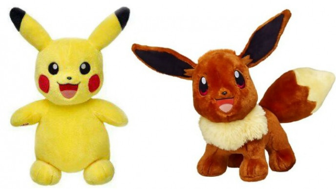 Eevee & Pikachu Pokemon Available in Build a Bear Stores Now!