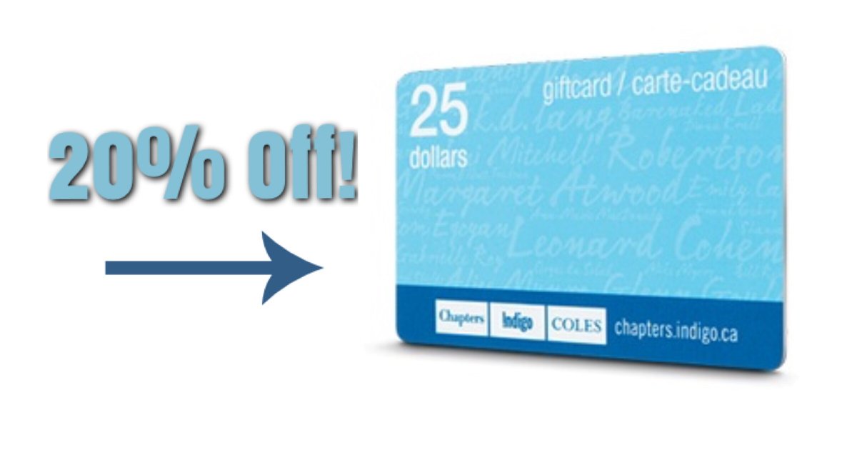 20 Off Chapters Indigo Gift Cards Loblaws