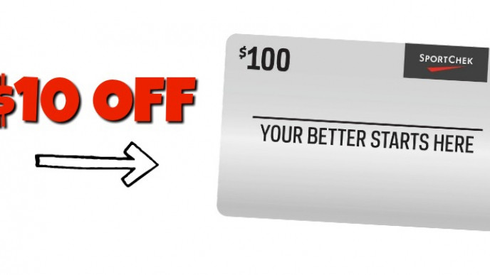 $10 Off $100 Sport Chek Gift Card @ eBay.ca