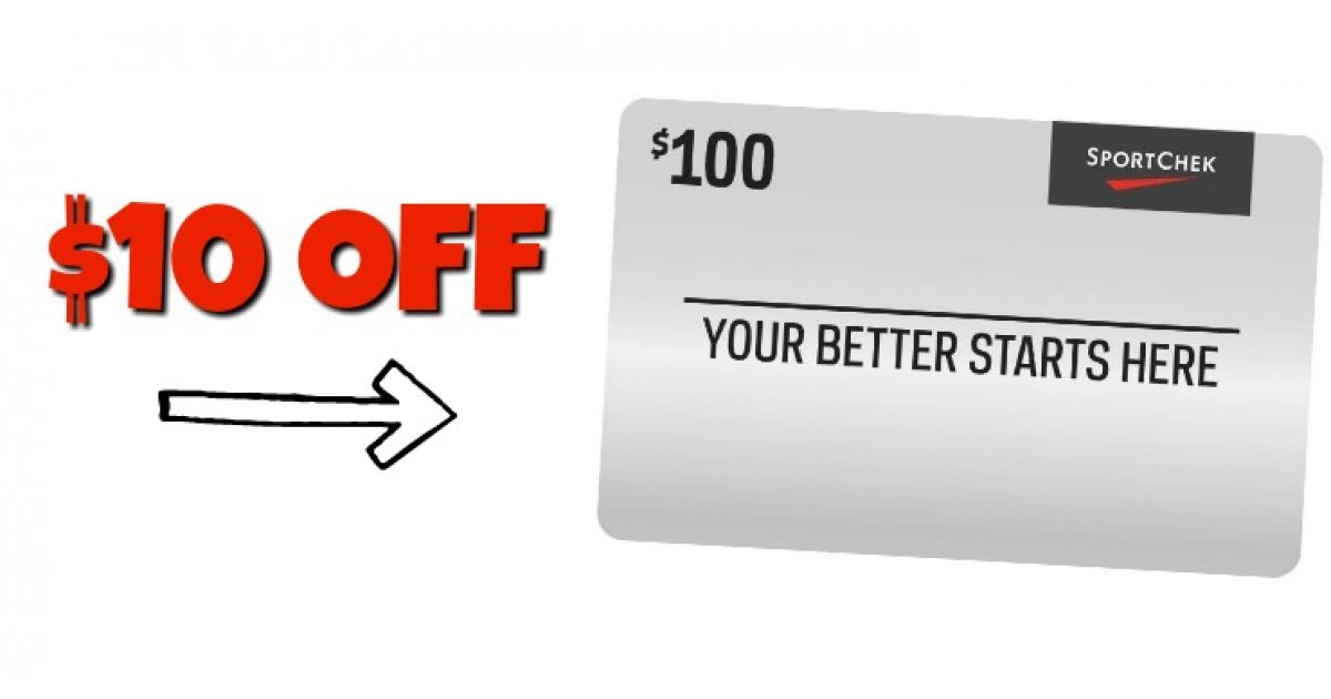 10 Off 100 Sport Chek Gift Card eBay.ca