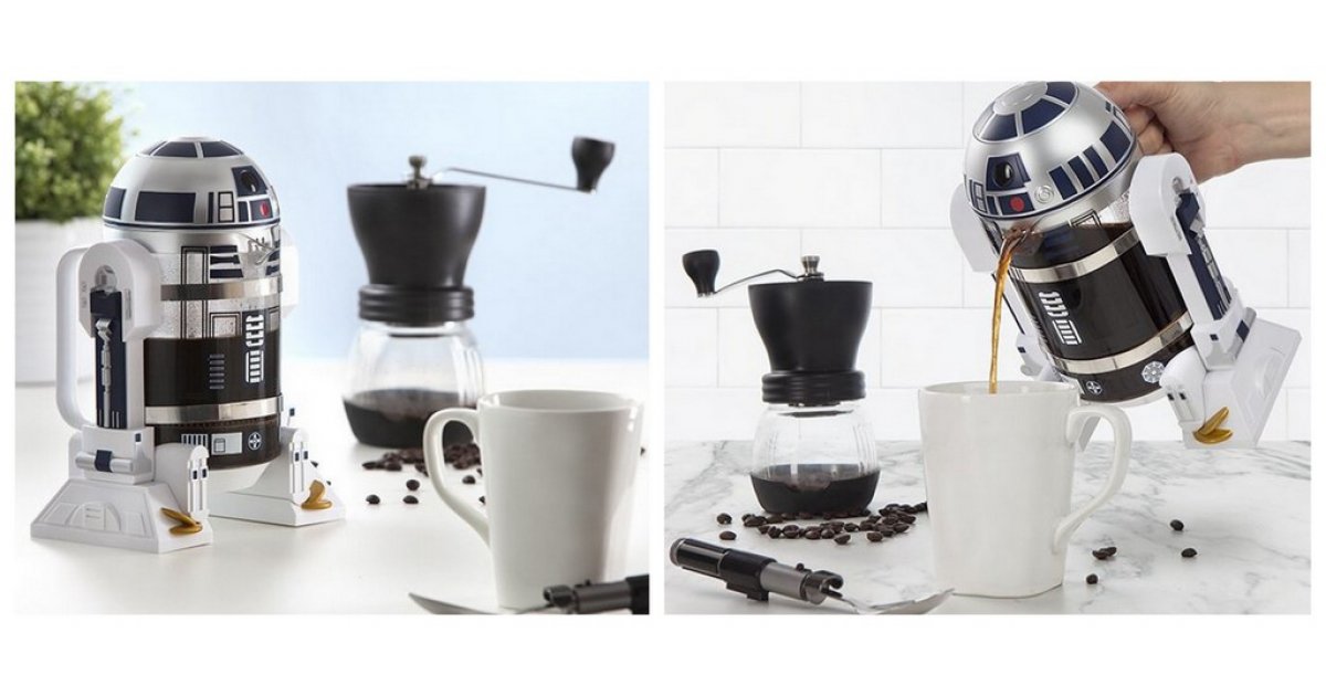 Star Wars R2D2 Morning Brew Coffee Press PreOrder ThinkGeek!
