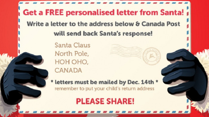 how to send a letter to santa canada post