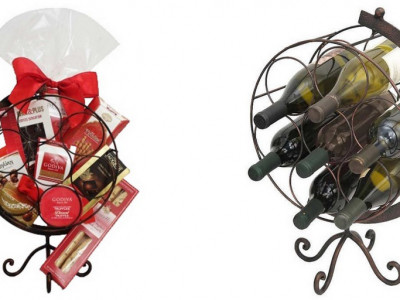 Globe Wine Holder Gift Basket $49.97 shipped