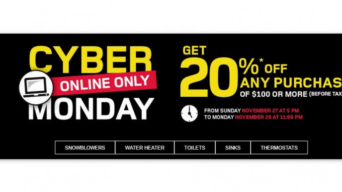Cyber Monday: 20% off of $100 + Purchase @ Rona.ca