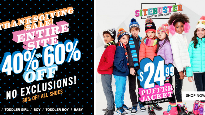 Cyber Monday From $1.60 @ Children's Place NO EXCLUSIONS