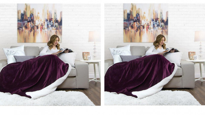 Sunbeam Velvet Reversible Sherpa Heated Throw $49.99 shipped @ Costco.ca