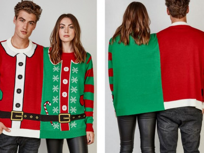 Twosies Santa-Elf Christmas Sweater 