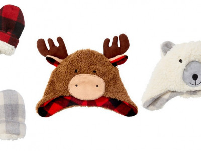 Cabin Cozy Moose/Bear Hats/Mitts