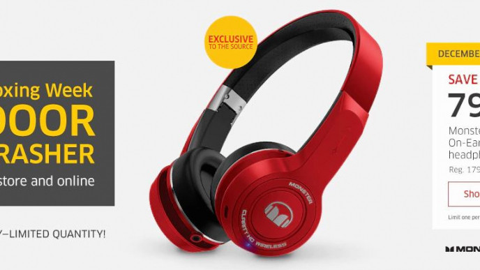 Monster Clarity HD BT Headphones $79.99 Today Only Doorcrasher @ The Source