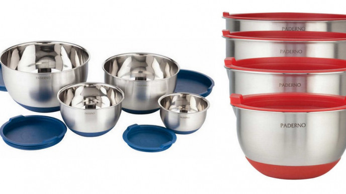 Paderno 4-Piece Mixing Bowl with Lids $37.99 @ Costco.ca